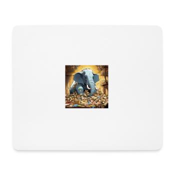 Comic style Elephant - Mousepad (Querformat) - Weiß - Vorne