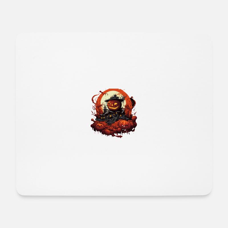 Halloween Haus - Mousepad (Querformat) - Weiß