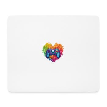 LGBTQIA+ Gaming Love - Mousepad (Querformat) - Weiß - Vorne
