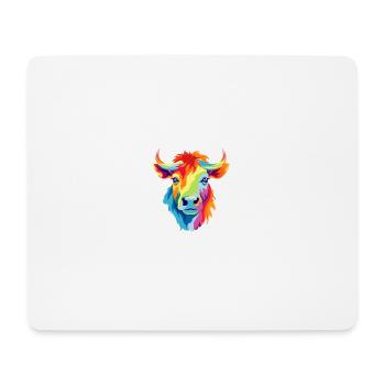 Vache LGBTQAI+, Droits des animaux - Tapis de souris (format paysage) - blanc - Devant