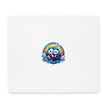 LGBTQIA+ Rainbow Panda - Mousepad (Querformat) - Weiß - Vorne