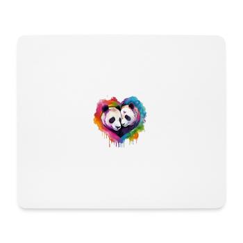LGBTQIA+ Animal Love, Panda - Mouse Pad (horizontal) - white - Front