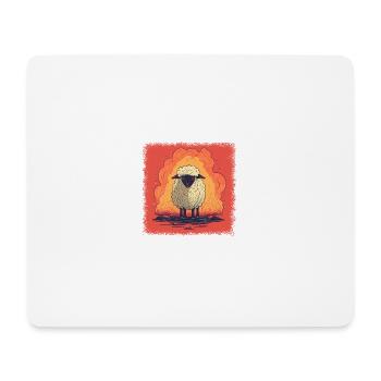 antifascist sayings gift cartoon sheep present - Mouse Pad (horizontal) - white - Front