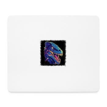 funny quote t-rex rex green dinosaurus chrome dino - Mousepad (Querformat) - Weiß - Vorne