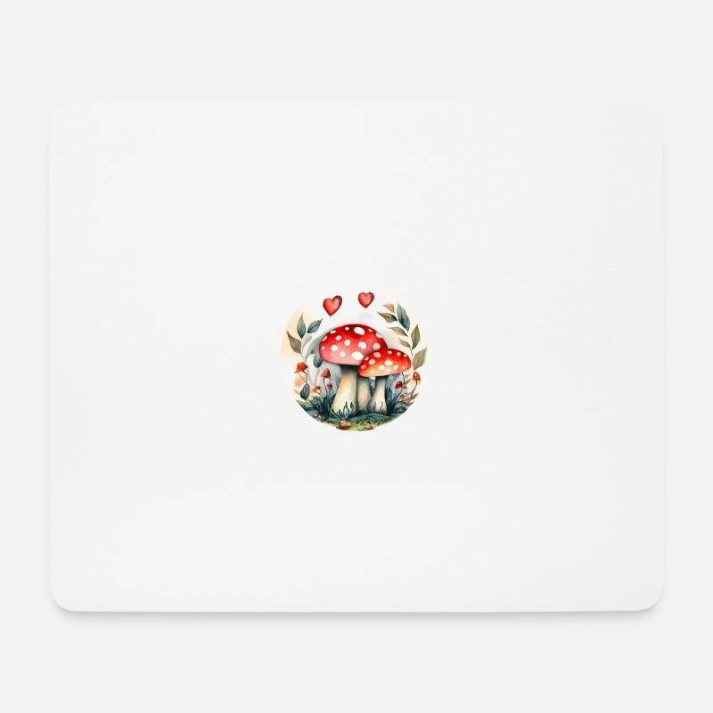 Zauberpilze und Fliegenpilze - Pilze - Mousepad (Querformat) - Weiß