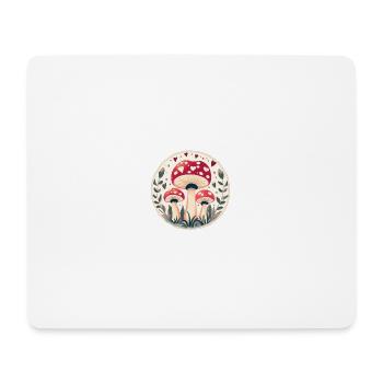 Mushrooms toadstools in magic hearts - Mouse Pad (horizontal) - white - Front