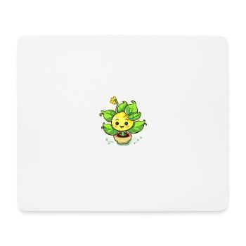 Marque de commerce Cute Plant - Tapis de souris (format paysage) - blanc - Devant
