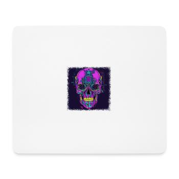 Bones Fingers Skater Exoskeletal Spooky Happy - Mouse Pad (horizontal) - white - Front