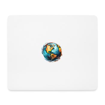 Globe en mouvement - Tapis de souris (format paysage) - blanc - Devant