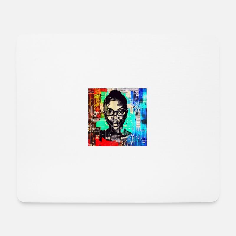 african female - Mousepad (Querformat) - Weiß