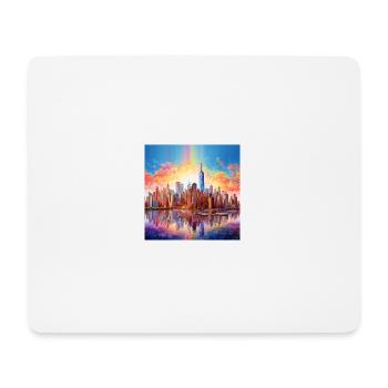 icecrusher New YorkSkyline Cartographic - Tapis de souris (format paysage) - blanc - Devant