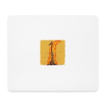 joke green animals humor present idea giraffe cool - Mousepad (Querformat) - Weiß - Vorne