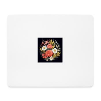 Botanical Circle Stylish Design for a TShirt - Mousepad (Querformat) - Weiß - Vorne