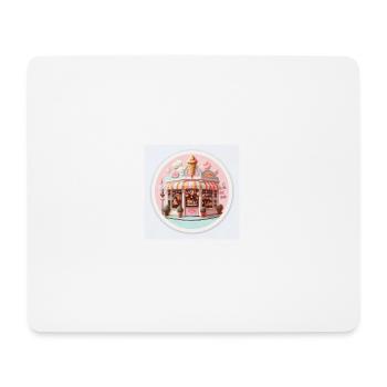 Summer Scoop Busy Ice Cream Parlor on a Hot Day - Mousepad (Querformat) - Weiß - Vorne
