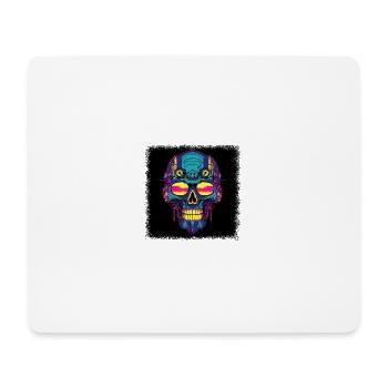 cute back skeleton costume gifts cool biker shirt - Mousepad (Querformat) - Weiß - Vorne