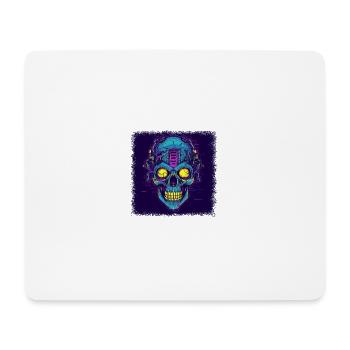 Birthday Skeleton Costume Spooky Skateboard Heart - Mouse Pad (horizontal) - white - Front