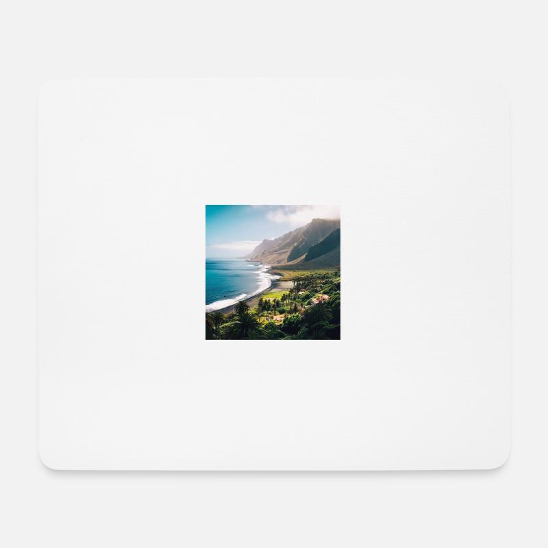 Tropeninsel - Mousepad (Querformat) - Weiß