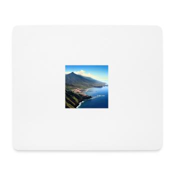 Tropical Island Volcano - Mouse Pad (horizontal) - white - Front