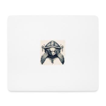 sea turtle diving wave birthday present idea - Mousepad (Querformat) - Weiß - Vorne