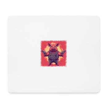 Animal Shelter Boar Guinea Pig Pig Cannabis Vegan - Mouse Pad (horizontal) - white - Front