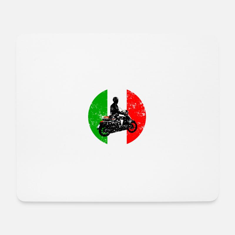 Roller Vintage Italy Scooter Urlaub - Mousepad (Querformat) - Weiß
