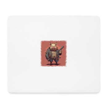 animal lover grunter bbq smoker cannabis gift bday - Mouse Pad (horizontal) - white - Front