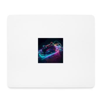 Mouse neon art - Mouse Pad (horizontal) - white - Front