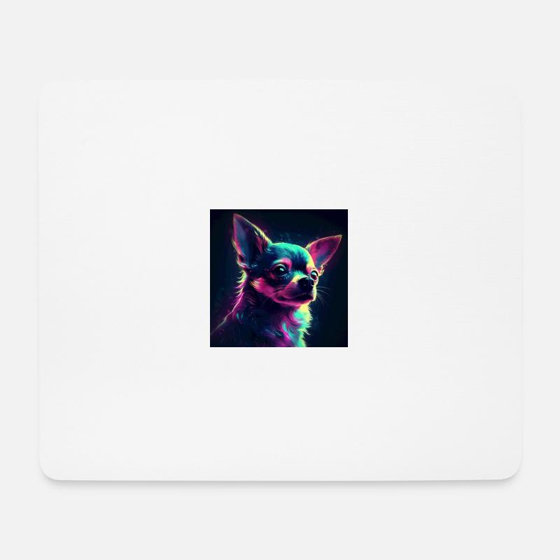 Chihuahua art - Mouse Pad (horizontal) - white