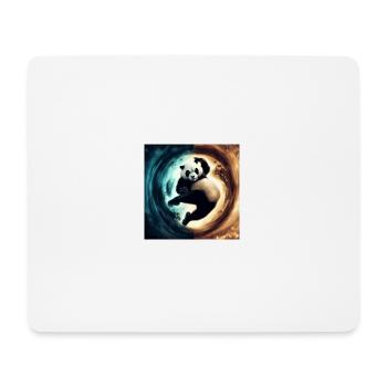 Kung Fu Ying Yang Panda - Tapis de souris (format paysage) - blanc - Devant