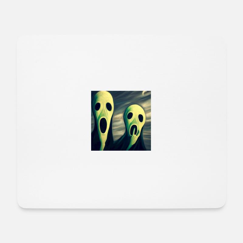 Schreiende Aliens - Mousepad (Querformat) - Weiß