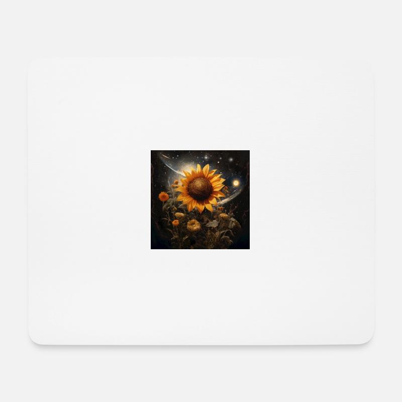 Sonnenblume - Mousepad (Querformat) - Weiß