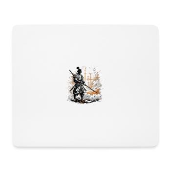 Samurai Getting Ready For Battle - Mouse Pad (horizontal) - white - Front