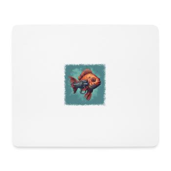 fishing fish funny angling cool bday birthday - Mousepad (Querformat) - Weiß - Vorne