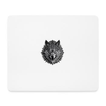 Tête de loup thaïlandaise - Tapis de souris (format paysage) - blanc - Devant