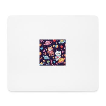 Katze Katze Katze - Mousepad (Querformat) - Weiß - Vorne