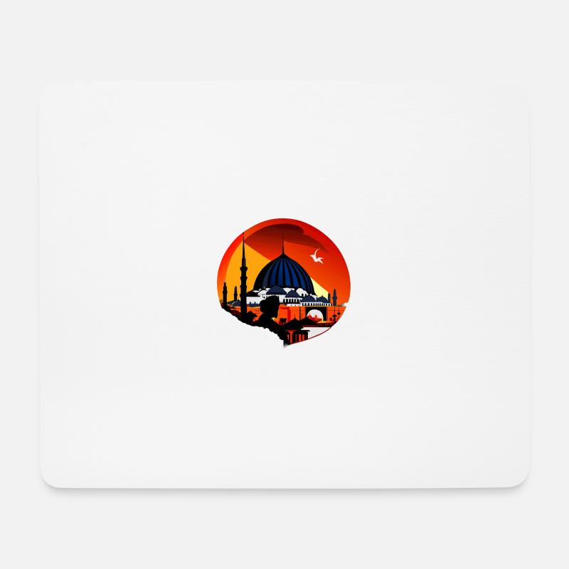 Istanbul - Mousepad (Querformat) - Weiß