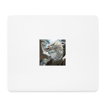 Weißer Drache - Mousepad (Querformat) - Weiß - Vorne
