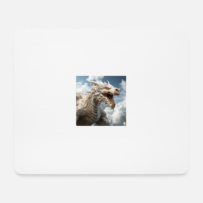 Weißer Drache - Mousepad (Querformat) - Weiß