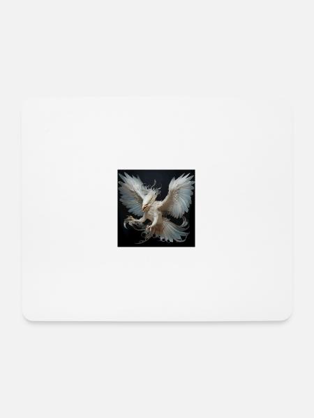 White dragon - Mousepad (Querformat) - Weiß