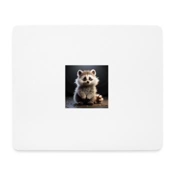 Waschbär - Mousepad (Querformat) - Weiß - Vorne