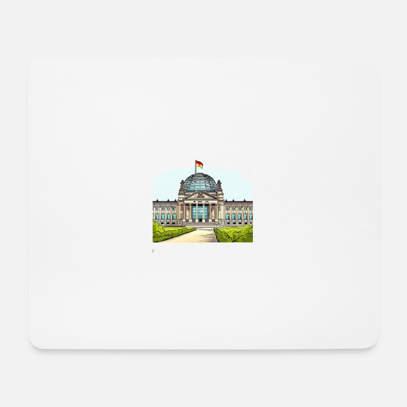 Berliner Bundestag - Mousepad (Querformat) - Weiß