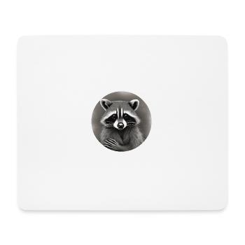 Waschbär 1.5 - Mousepad (Querformat) - Weiß - Vorne