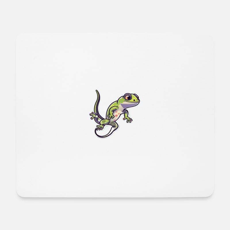 Eidechse - Mousepad (Querformat) - Weiß