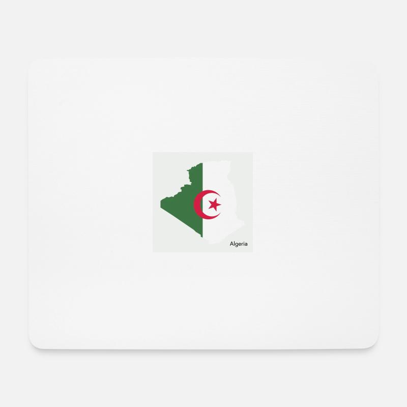 Algerien Flagge, Map - Mousepad (Querformat) - Weiß