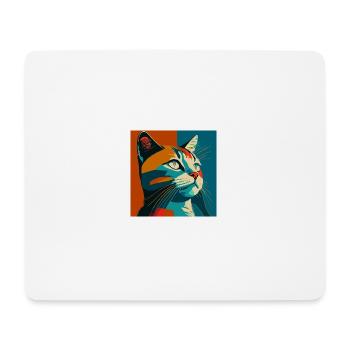 modern portrait of a cat copy - Tapis de souris (format paysage) - blanc - Devant