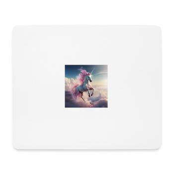 Einhorn über den Wolken - Mousepad (Querformat) - Weiß - Vorne