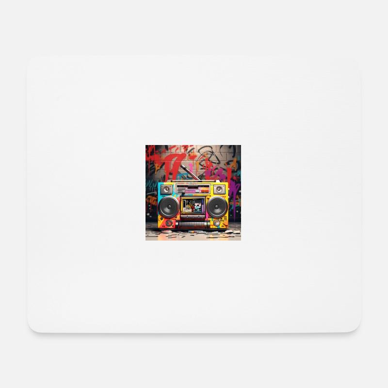 Old Radio 90s Stlye - Mousepad (Querformat) - Weiß