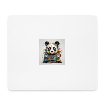 Music Panda - Mousepad (Querformat) - Weiß - Vorne