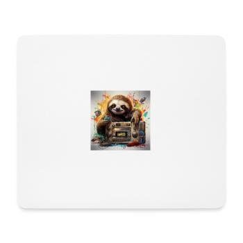 Faultier 90er - Mousepad (Querformat) - Weiß - Vorne
