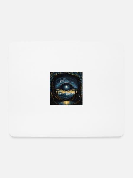 vintage band album cover design - Mousepad (Querformat) - Weiß